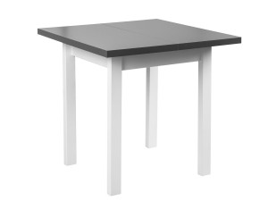 Tisch mit 4 Stühlen L002 Weiß/Graphit