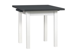 Tisch mit 4 Stühlen L002 Weiß/Graphit