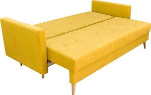 Skandinavisches Möbelset Schlafsofa mit Bettkasten und Sessel Pink
