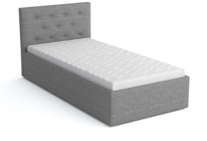 Einzelbett mit Matratze 90x200 Star Grau