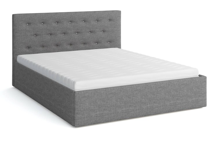 Polsterbett mit Matratze 140x200 Star Grau