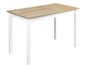 Tischset mit 4 Stühlen X001 Weiß/Eiche Grande