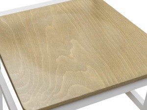 Tischset mit 4 Stühlen X001 Weiß/Eiche Grande