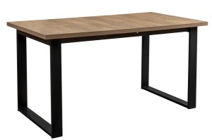 Klapptisch mit 6 Stühlen Y071 Schwarz/Eiche Lefkas