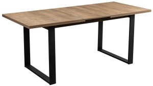 Klapptisch mit 6 Stühlen Y071 Schwarz/Eiche Lefkas