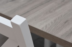 Tisch mit 4 Stühlen Z054 Weiß/San remo