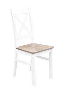 Tisch mit 4 Stühlen Z059 Weiß/Eicheonoma