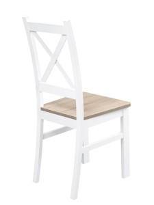 Tisch mit 4 Stühlen Z059 Weiß/Eicheonoma
