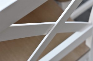 Tisch mit 4 Stühlen Z059 Weiß/Eicheonoma