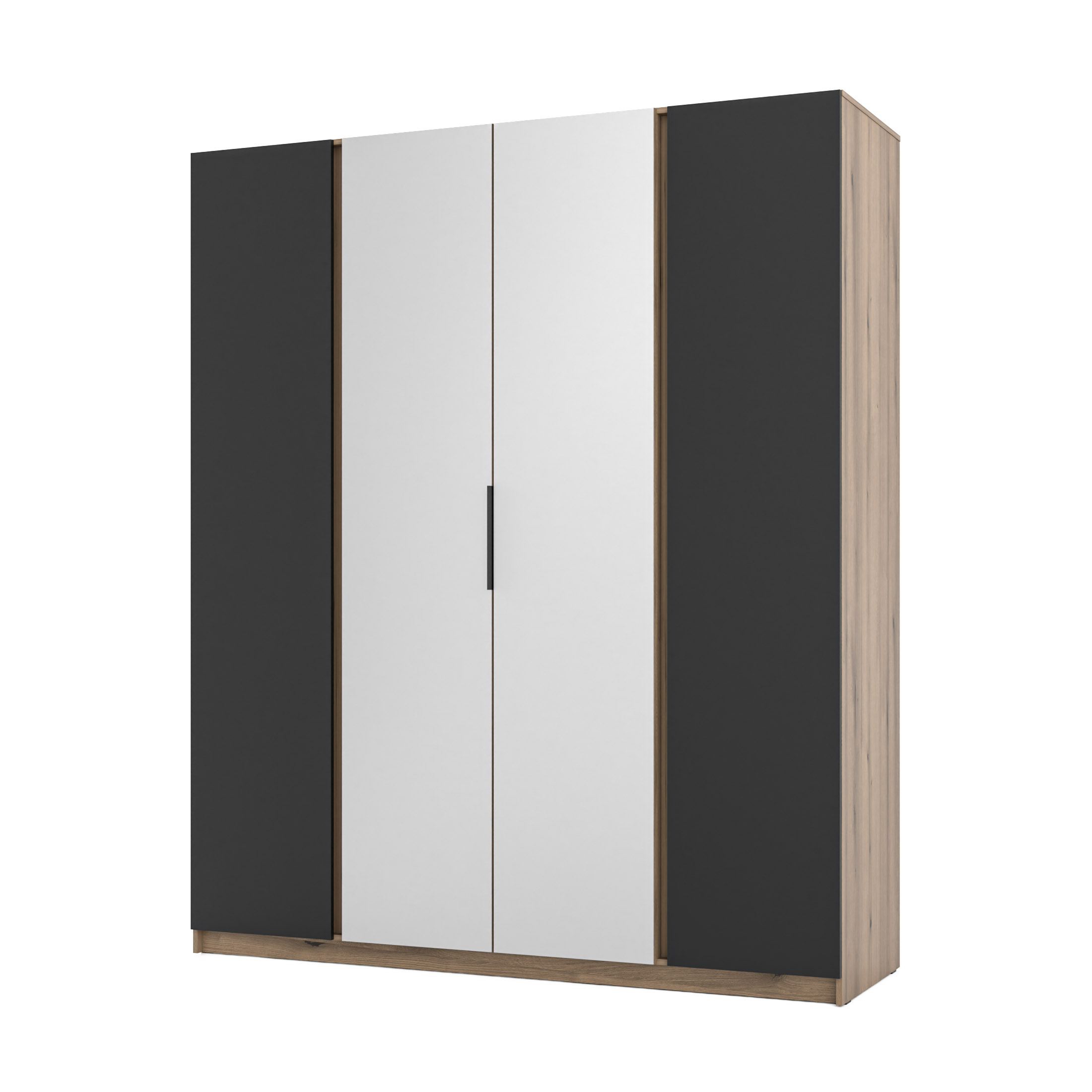 4-türiger Kleiderschrank mit Spiegeln Dravero EV/BL 2F 2L