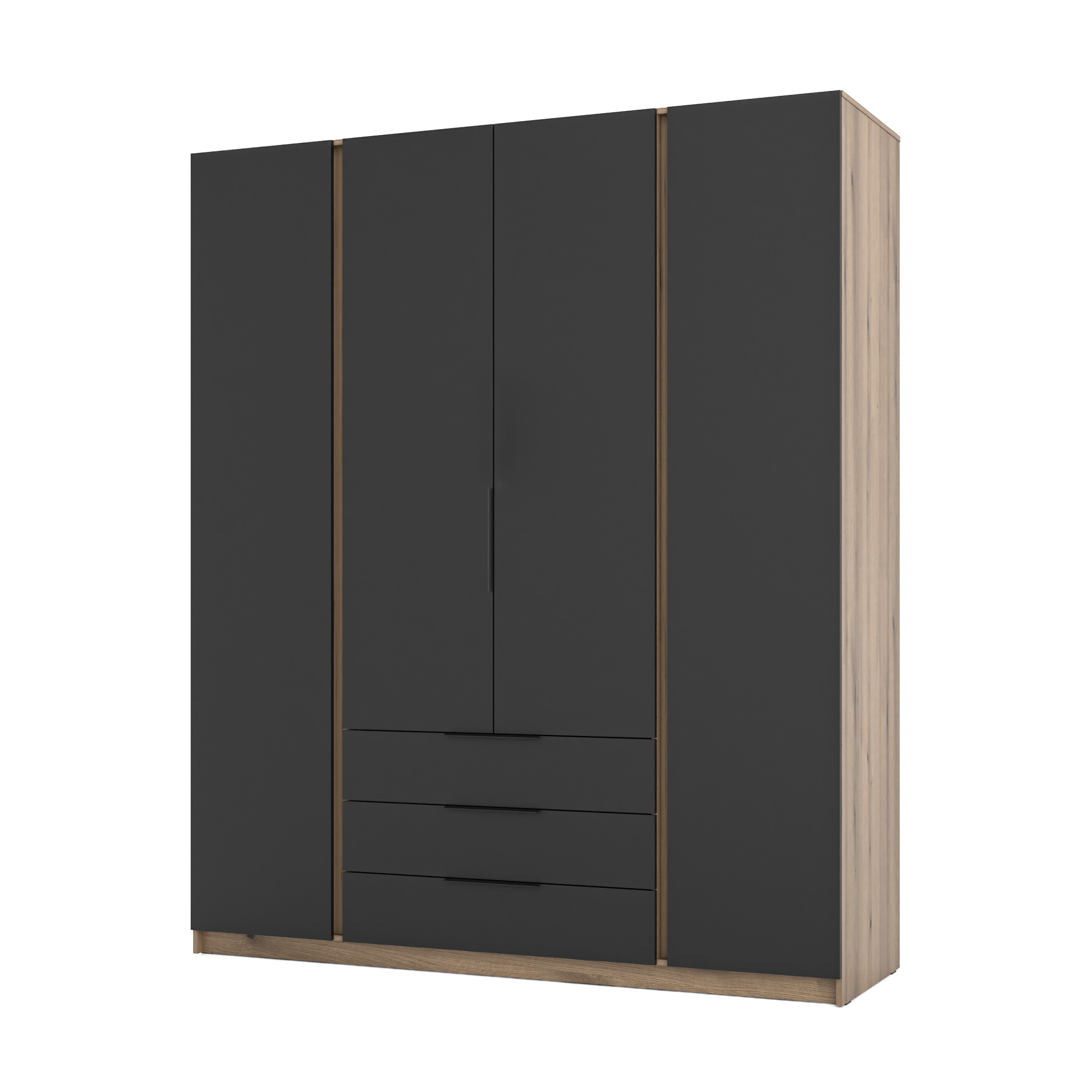4-türiger Kleiderschrank mit Schubladen Dravero EV/BL 4F 3S