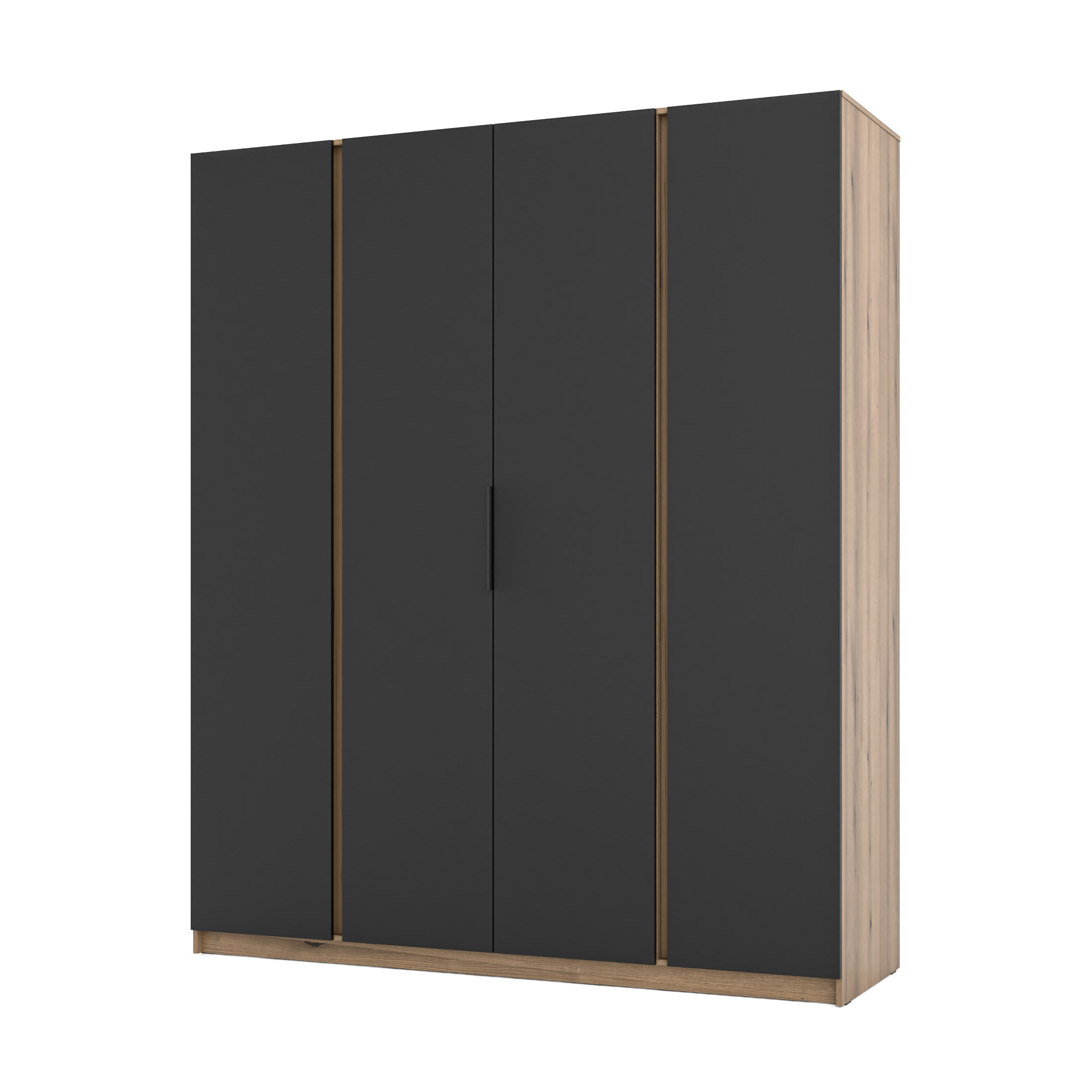 4-türiger Kleiderschrank mit Regalen Dravero EV/BL 4F