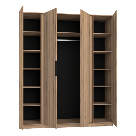 4-türiger Kleiderschrank mit Lamellen Dravero EV/BL-EV 2F 2LAM