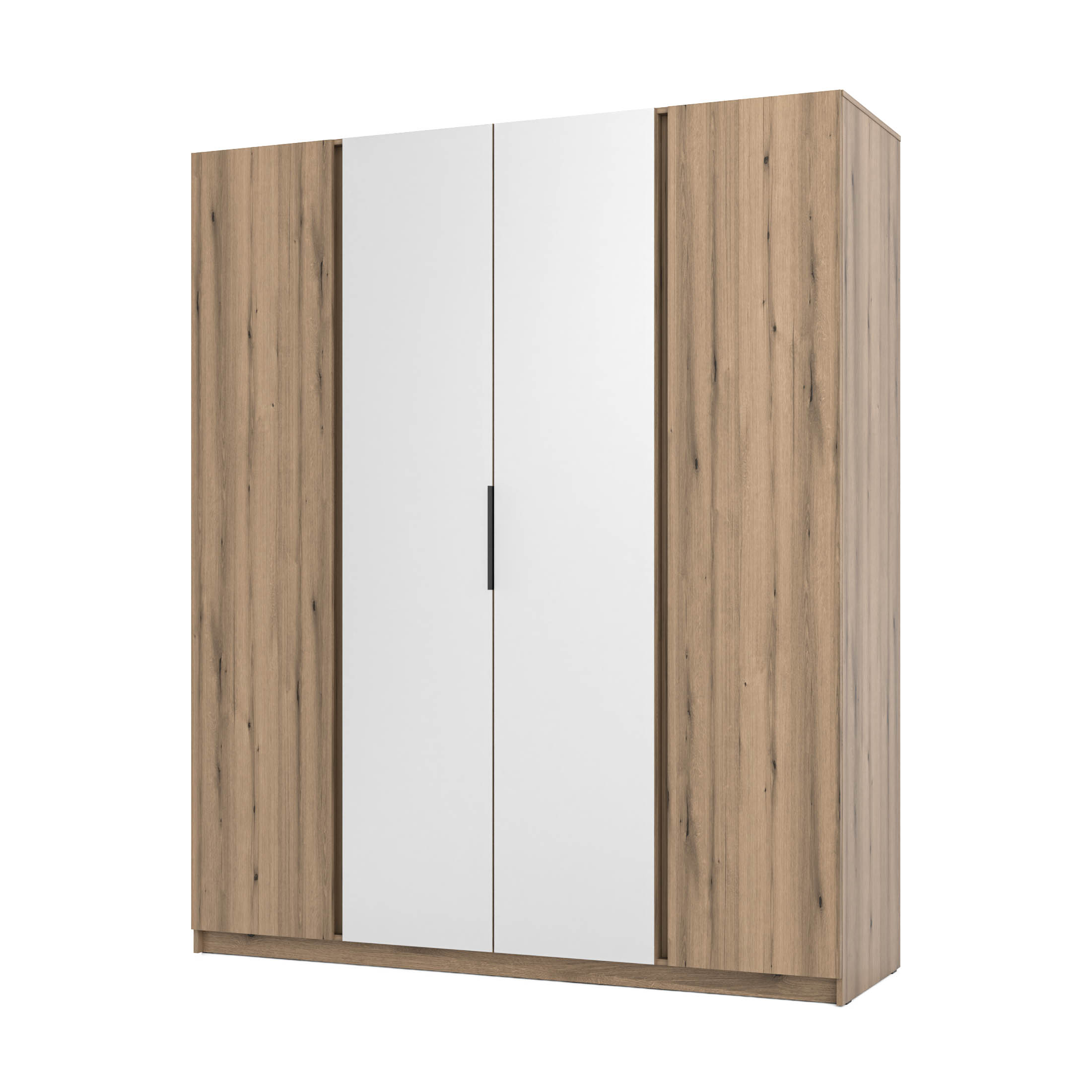 4-türiger Kleiderschrank mit Spiegeln Dravero EV/EV 2F 2L