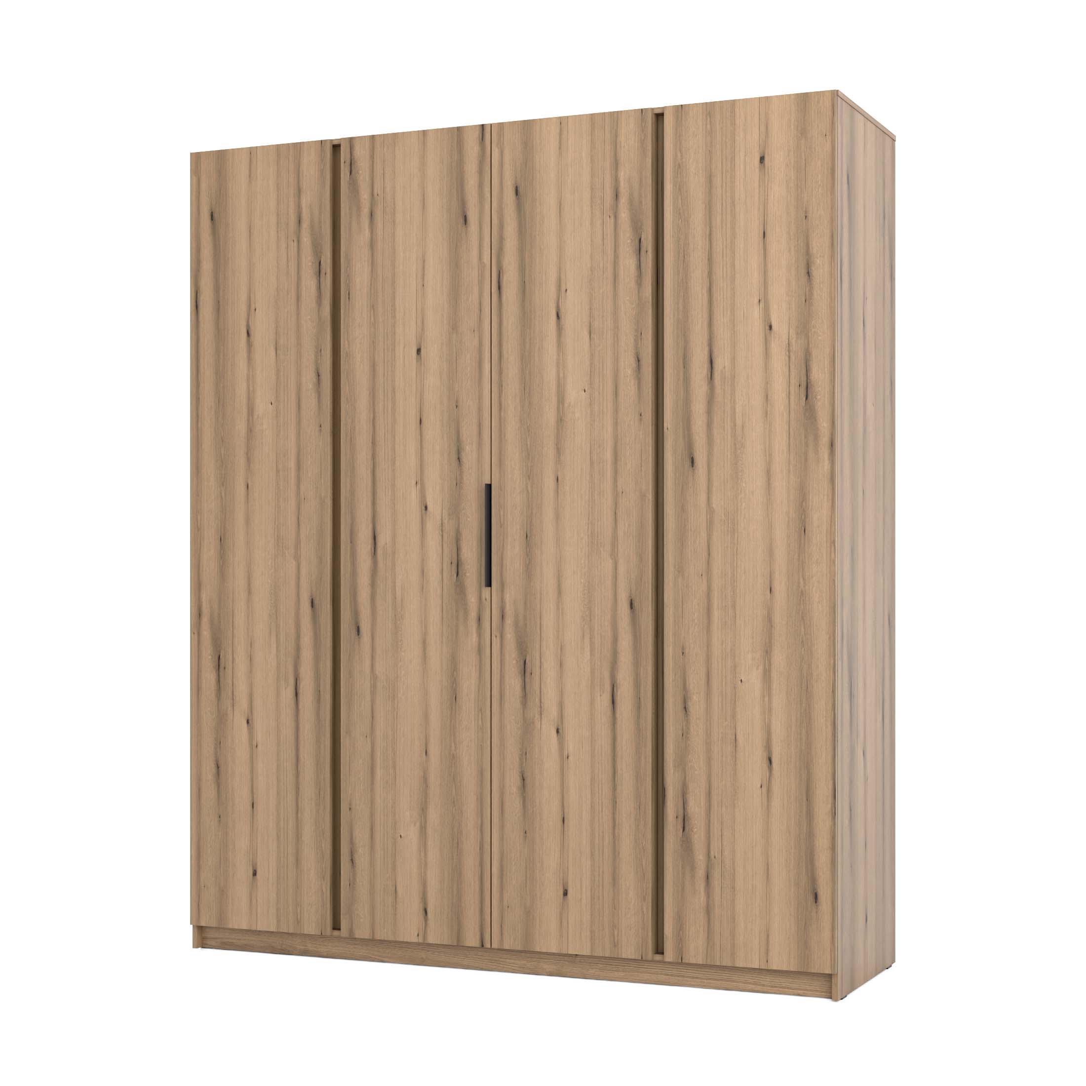 4-türiger Kleiderschrank mit Regalböden Dravero EV/EV 4F