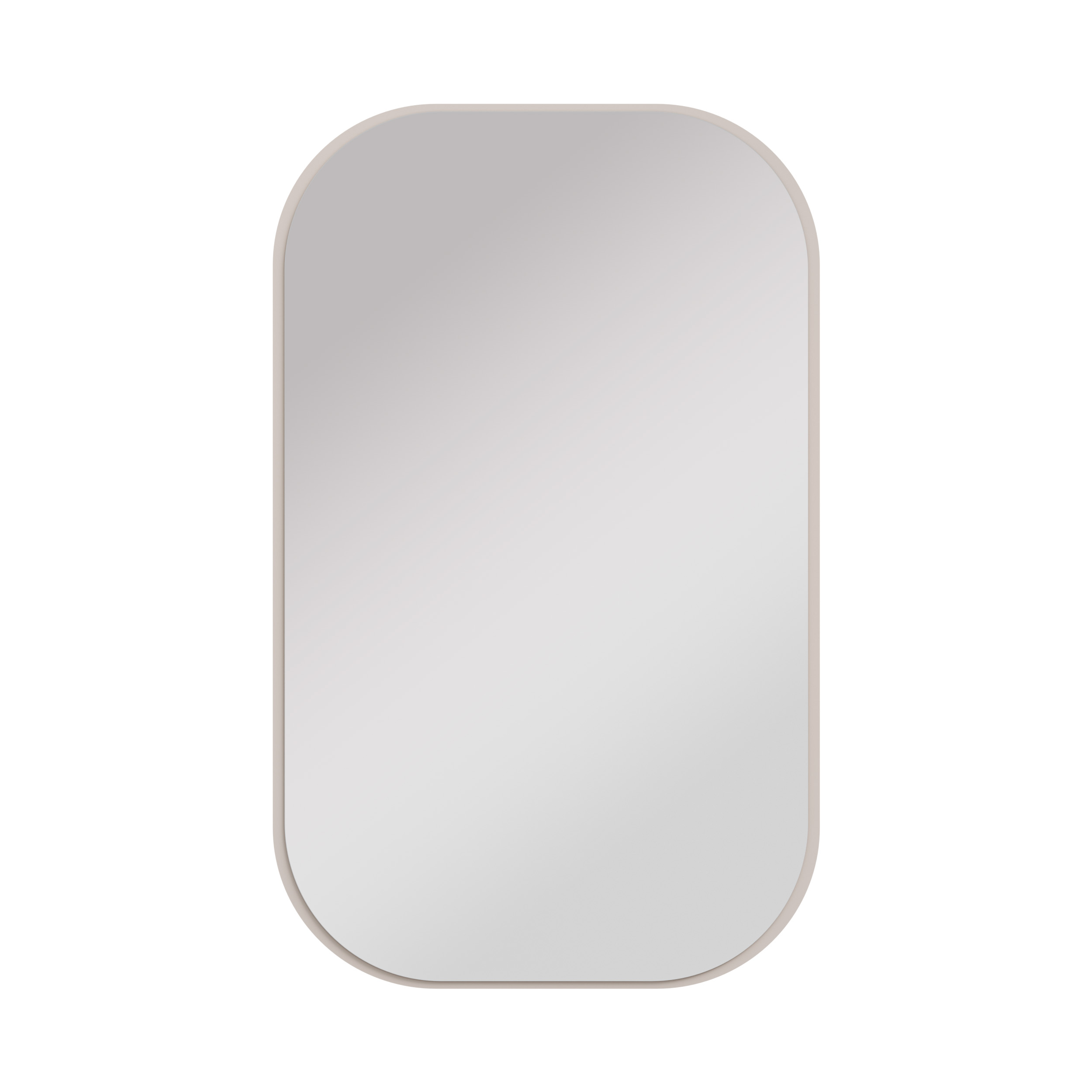 Rechteckiger Wandspiegel mit abgerundeten Ecken Flana 702 Beige