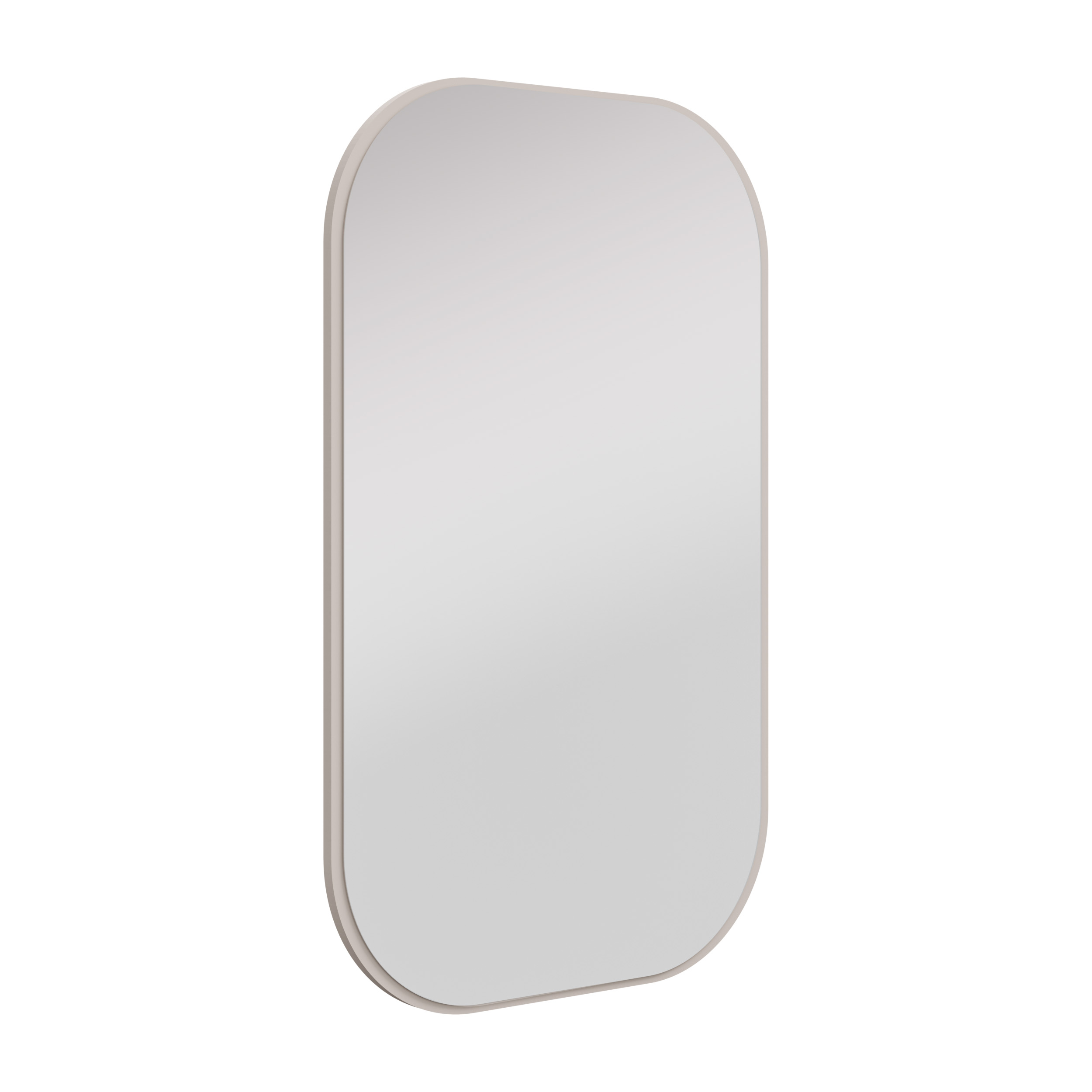 Rechteckiger Wandspiegel mit abgerundeten Ecken Flana 702 Beige