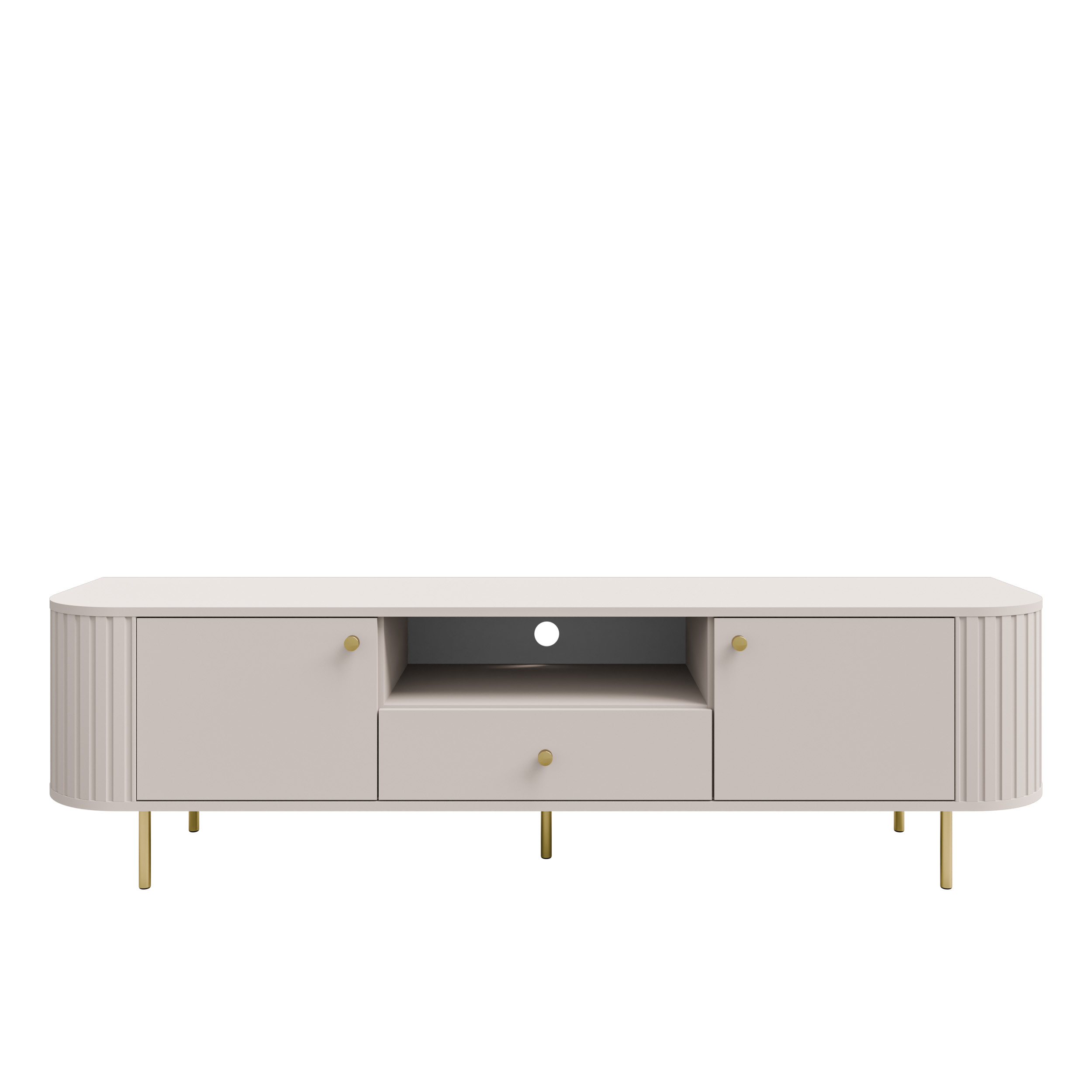 TV-Schrank mit zwei Türen und Schublade Flana 321 2F1S Beige