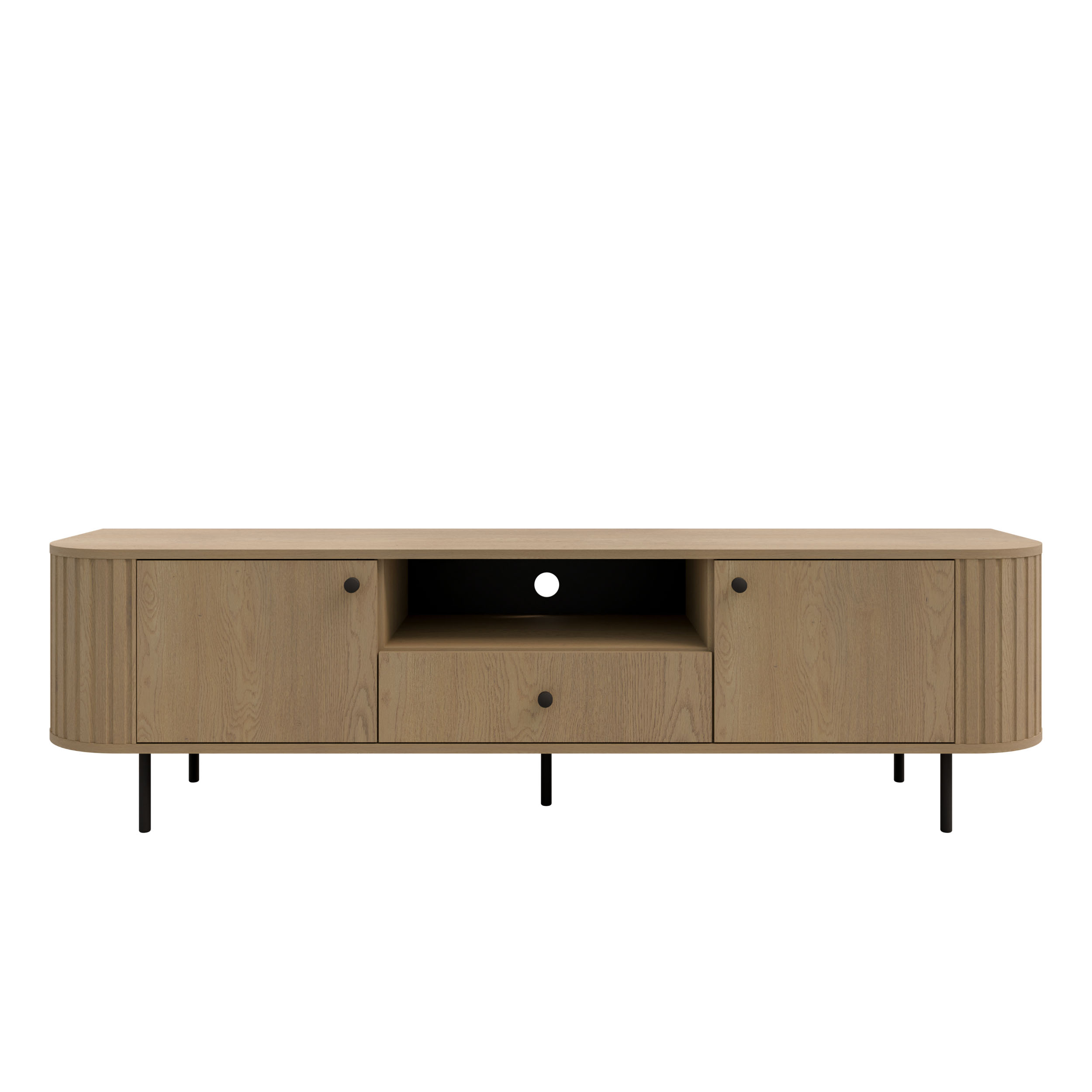 TV-Lowboard mit zwei Türen und Schublade Flana 321 2F1S Eiche Cremona
