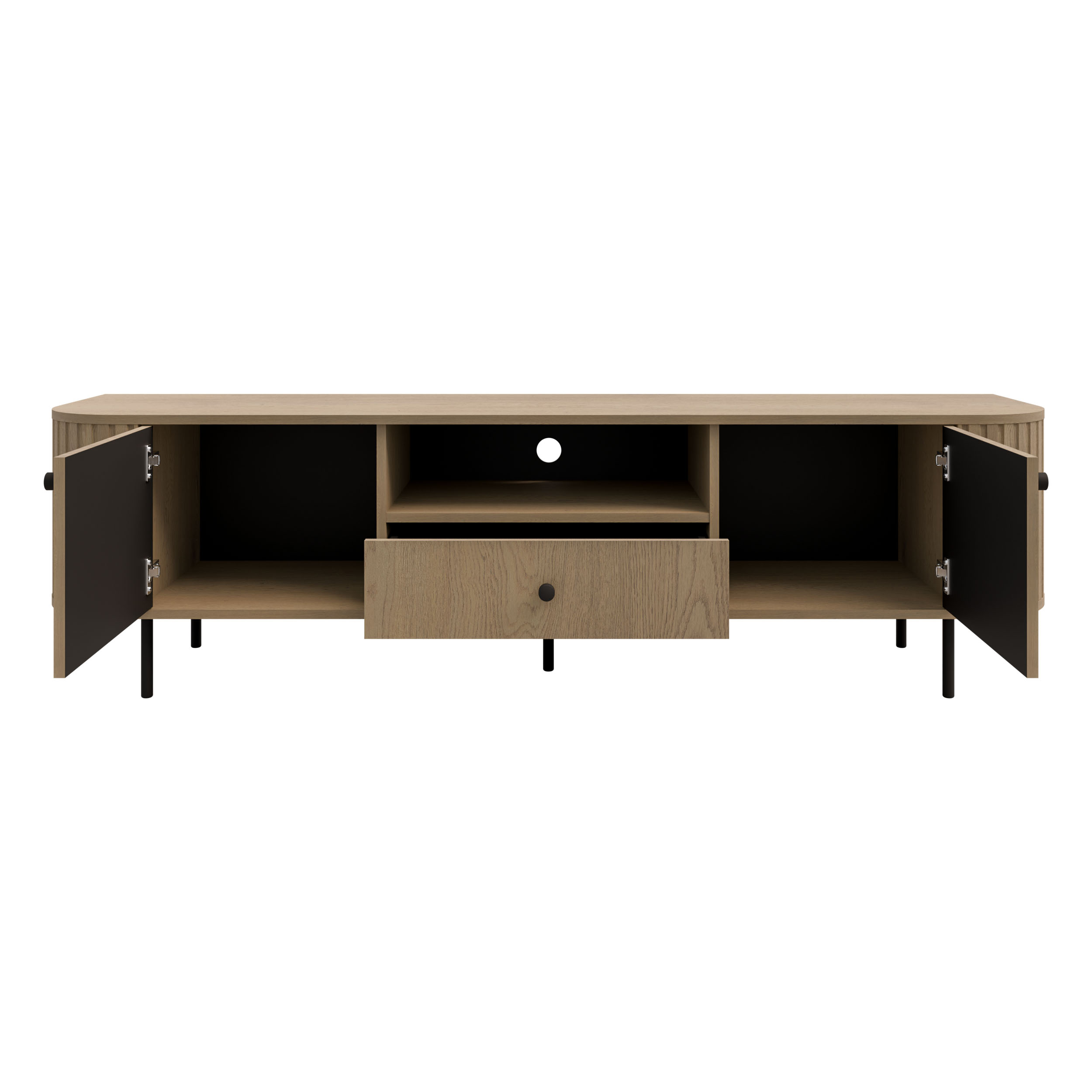 TV-Lowboard mit zwei Türen und Schublade Flana 321 2F1S Eiche Cremona