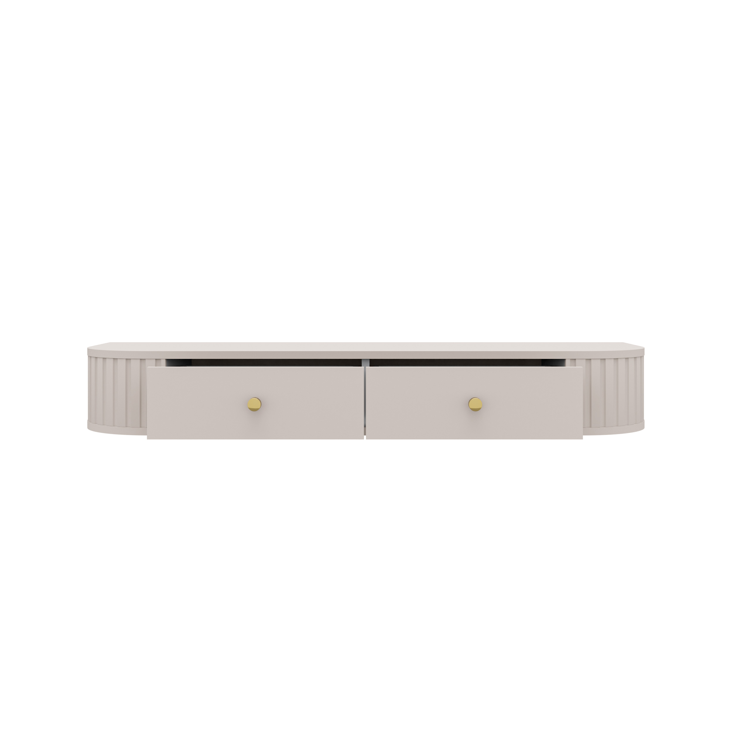 Hängender Schminktisch mit zwei Schubladen Flana 202 2S Beige