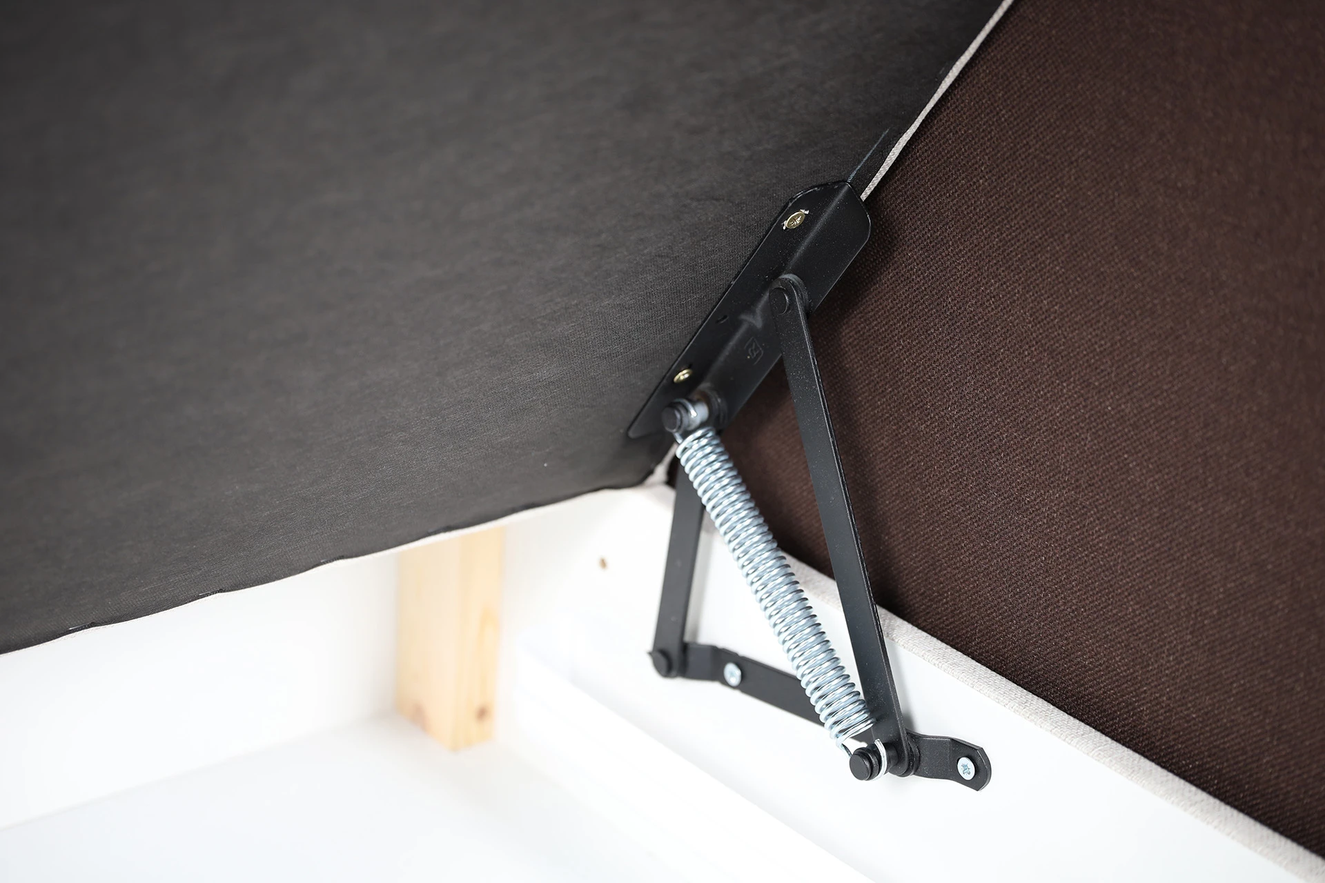 Einzelbett mit Bettkasten Hirek Eko 90x200 Graphit/Grau