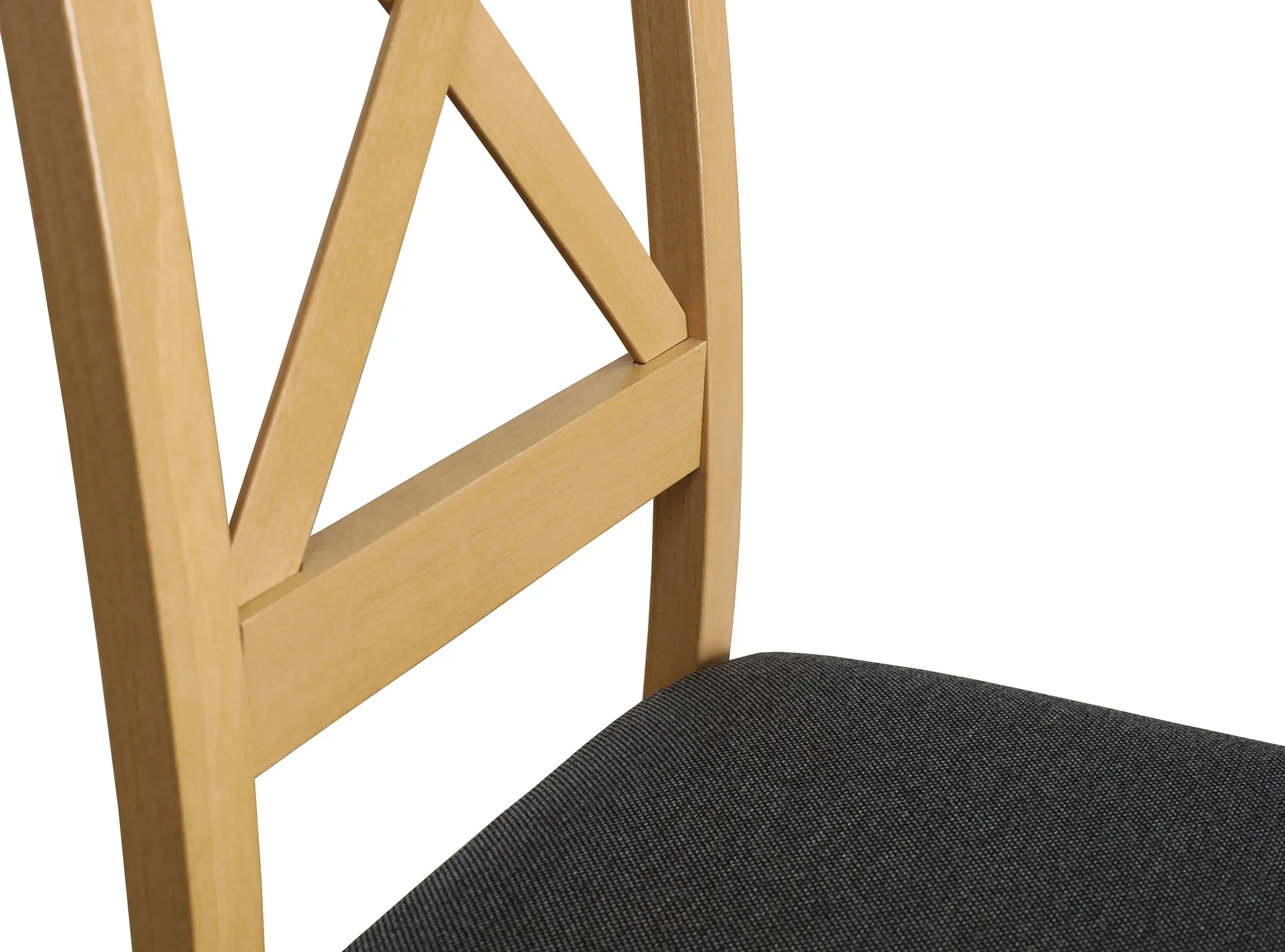 Holz-Kreuzstuhl für das Esszimmer Eiche Artisan/Grafit