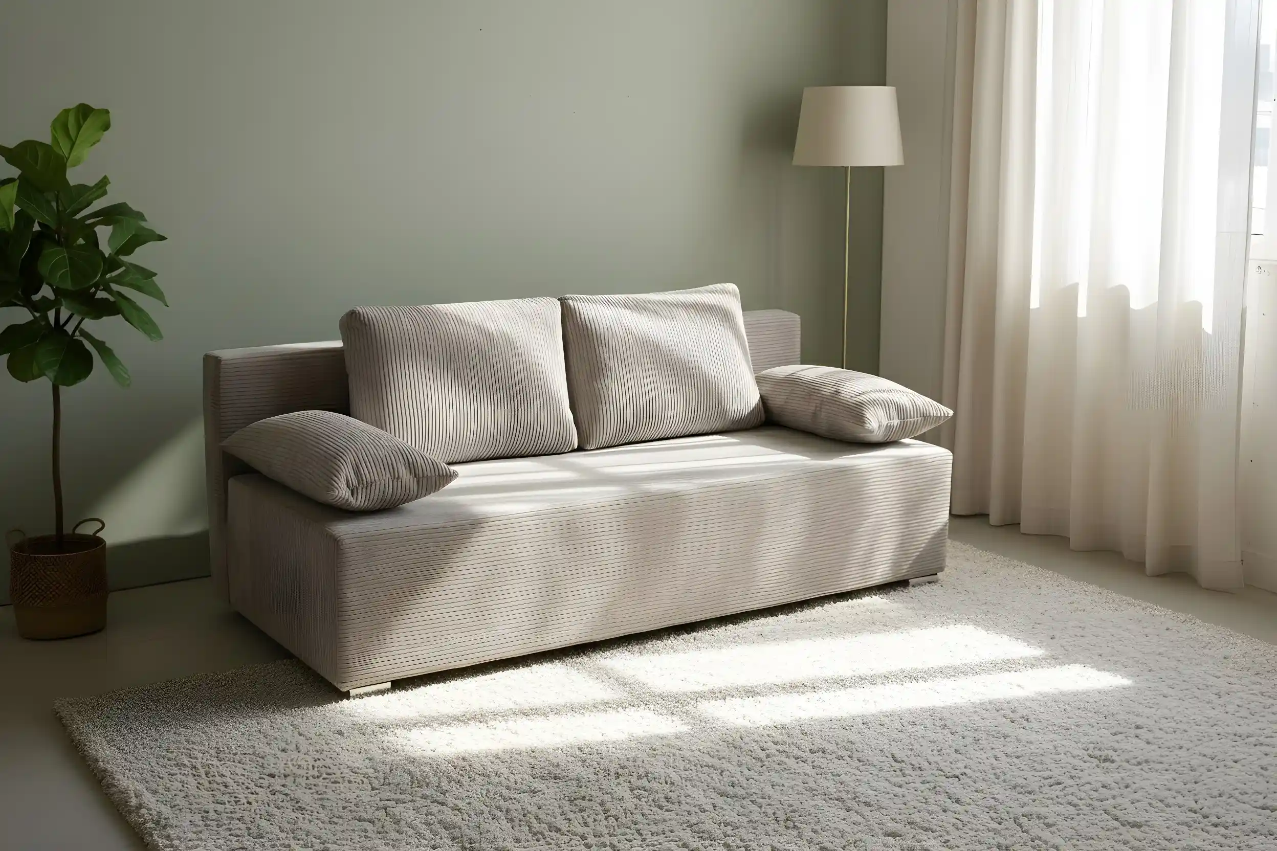 Schlafsofa Lunera Prima 2 Cord Grau