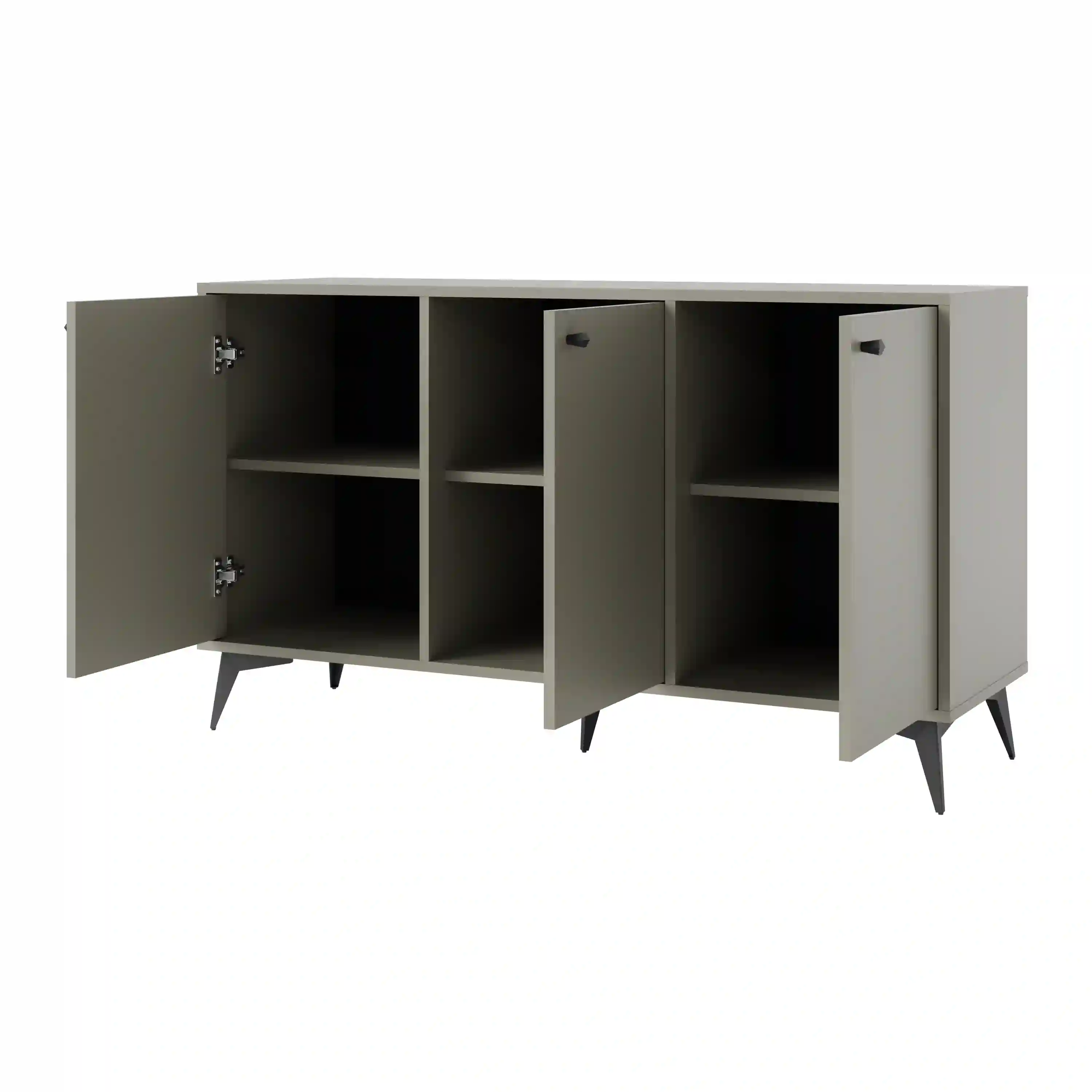 Kommode Sakai 1-3F T813 Eukalyptus Schwarz