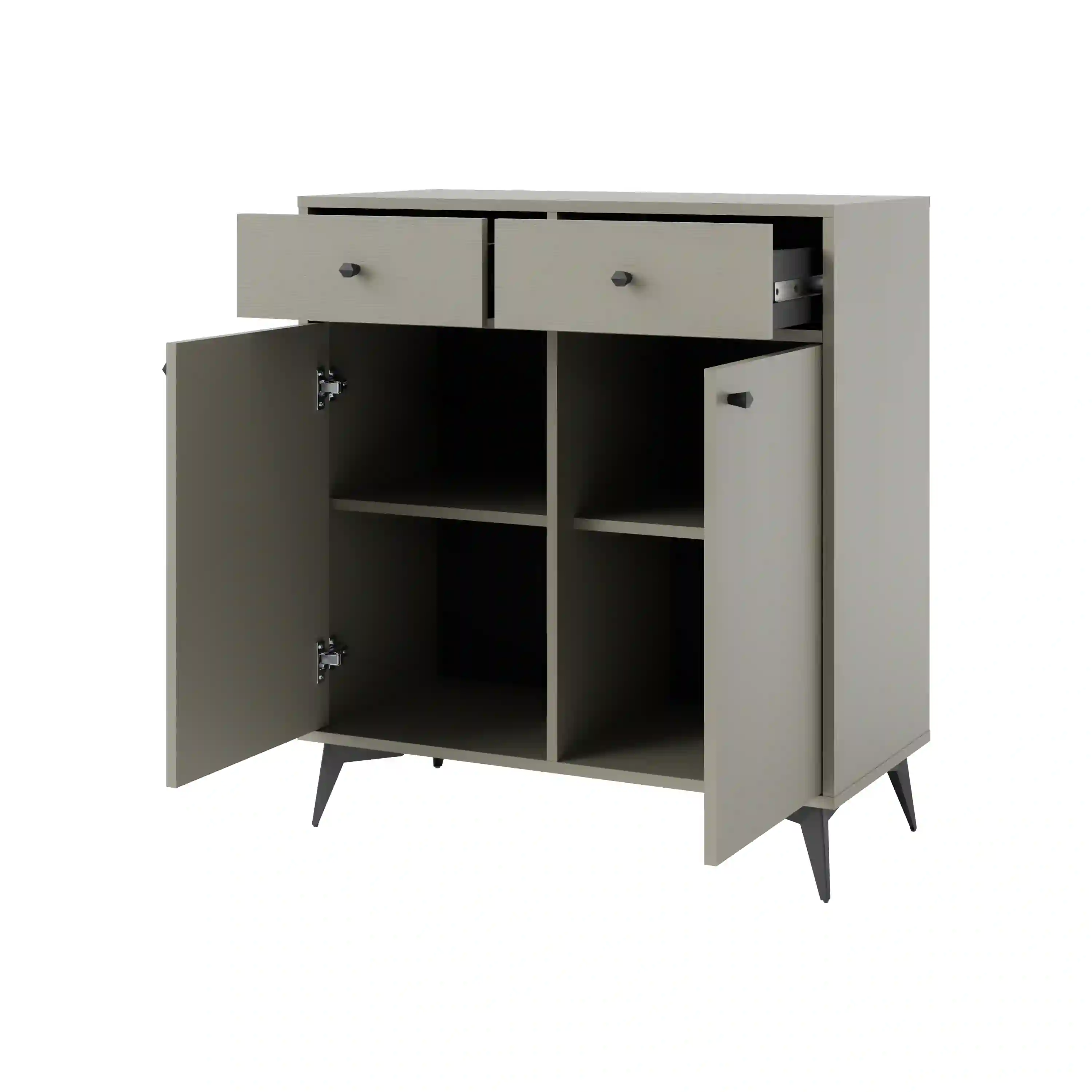 Kommode Sakai 2F2S T826 Eukalyptus Schwarz