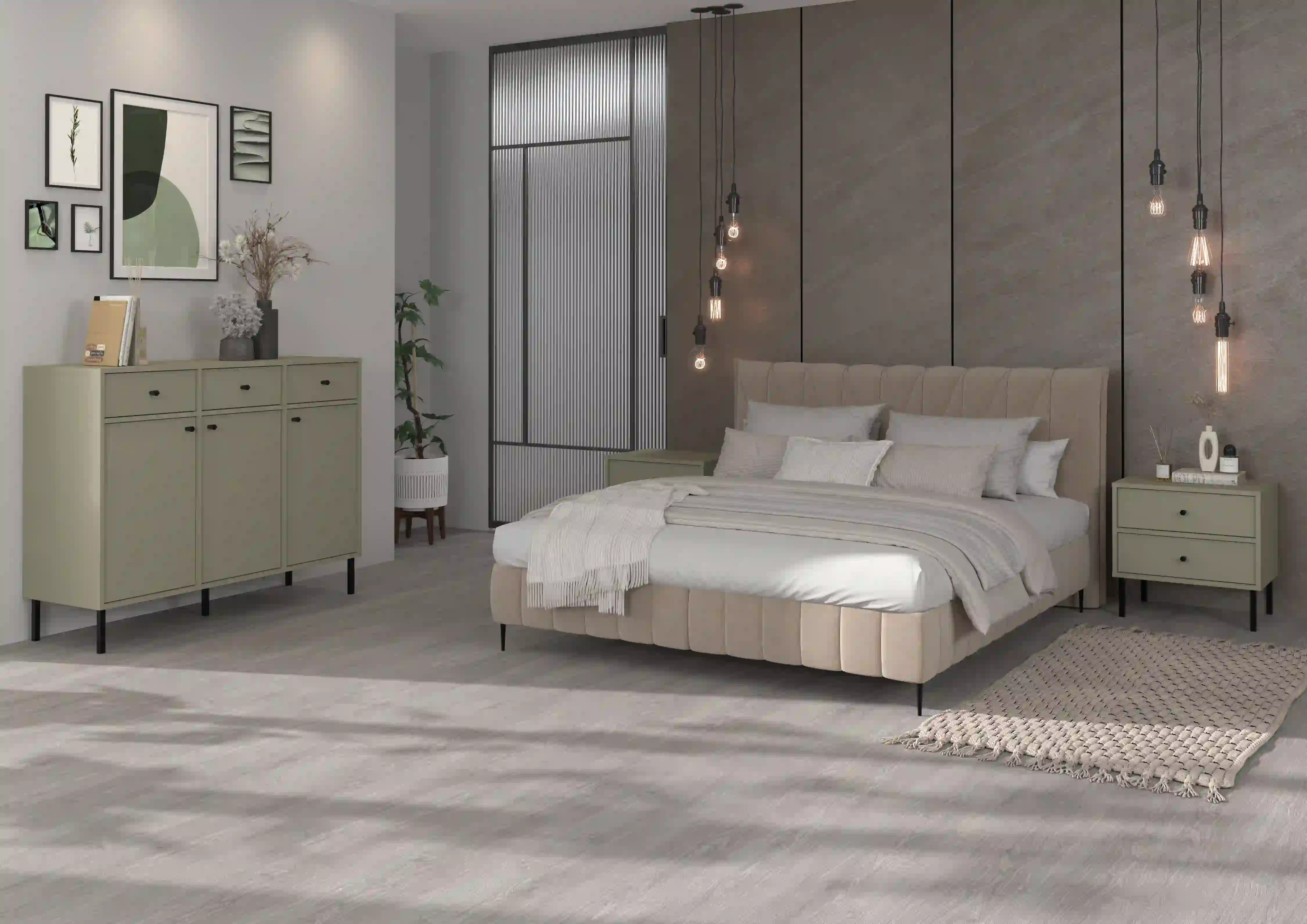 Komoda trzydrzwiowa do salonu Sakai 3F T813 Eukaliptus