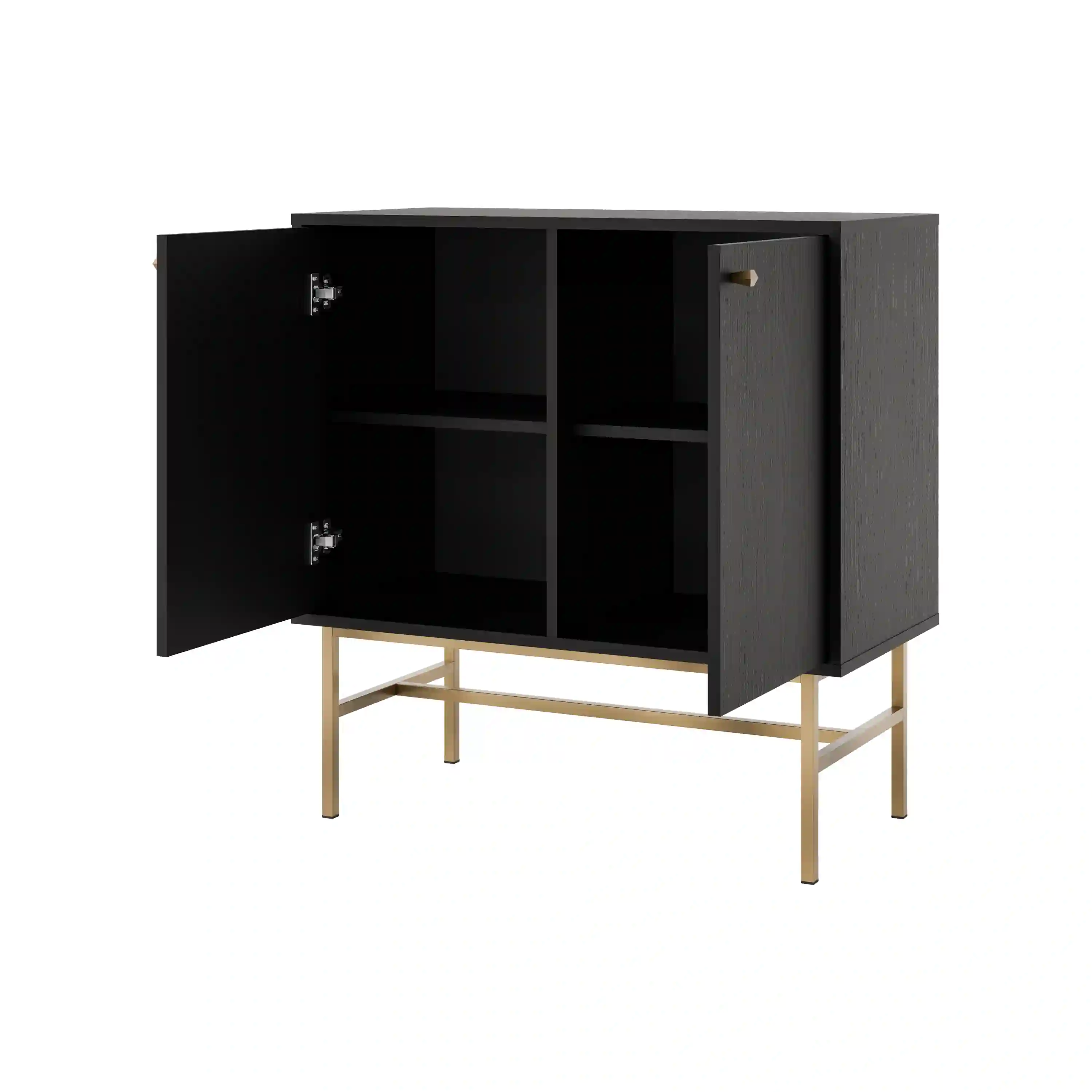 Zweiturige Kommode Sakai 2F T812 Schwarz