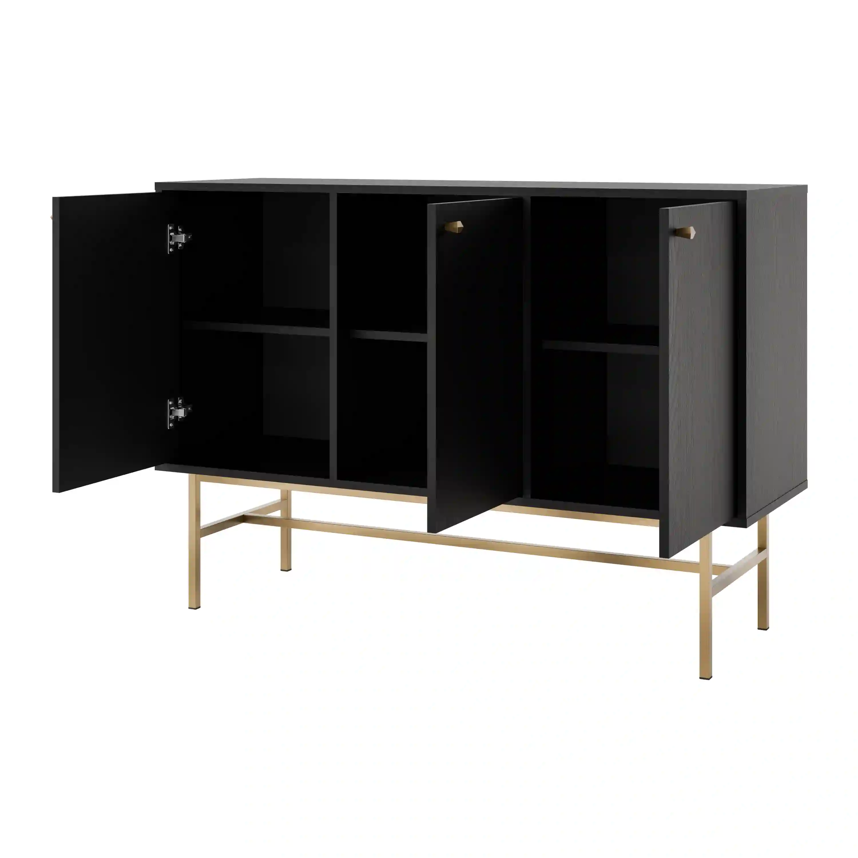 Dreiturige Kommode Sakai 3F T813 Schwarz