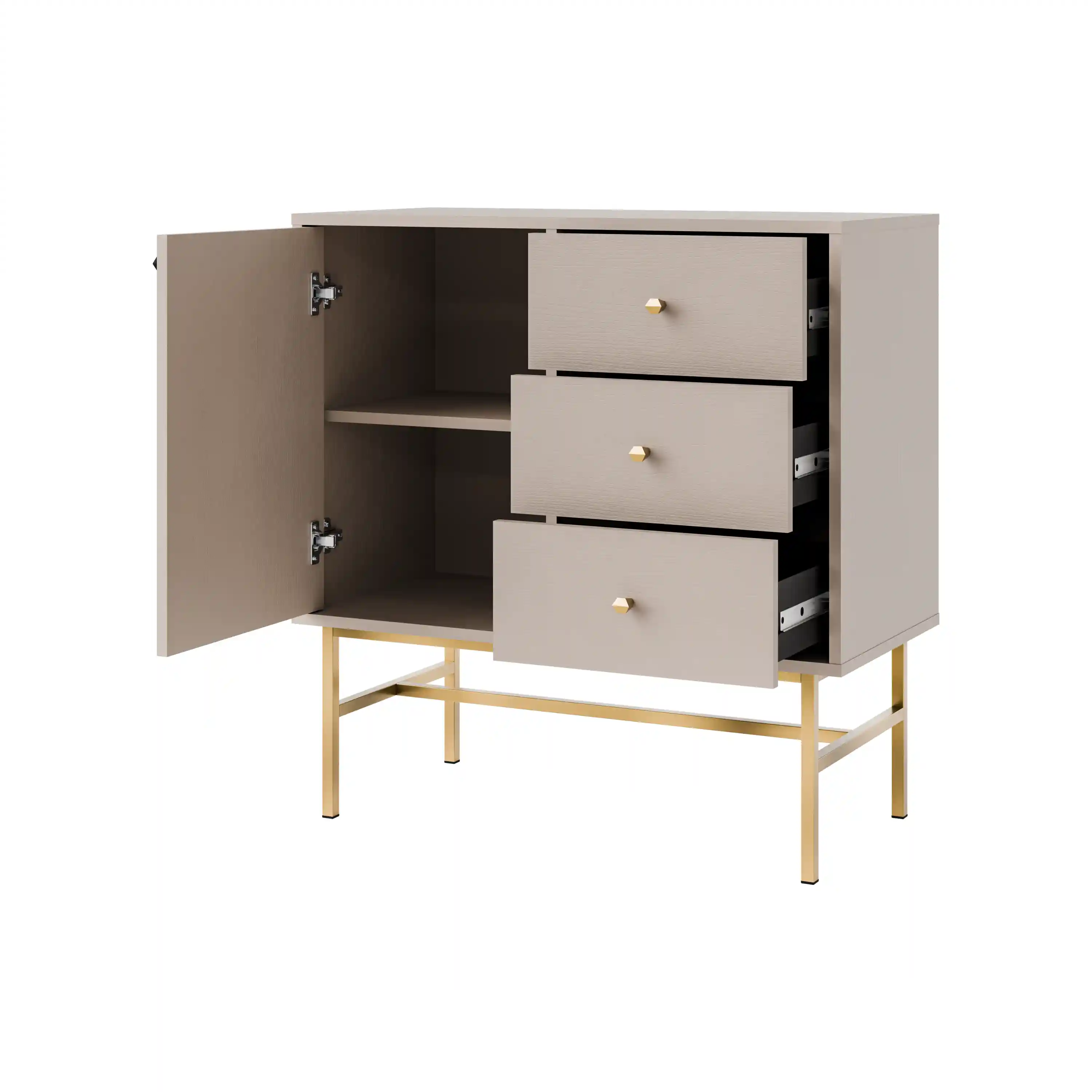 Kommode mit Schubladen Sakai 3-1F-3S T814 Beige