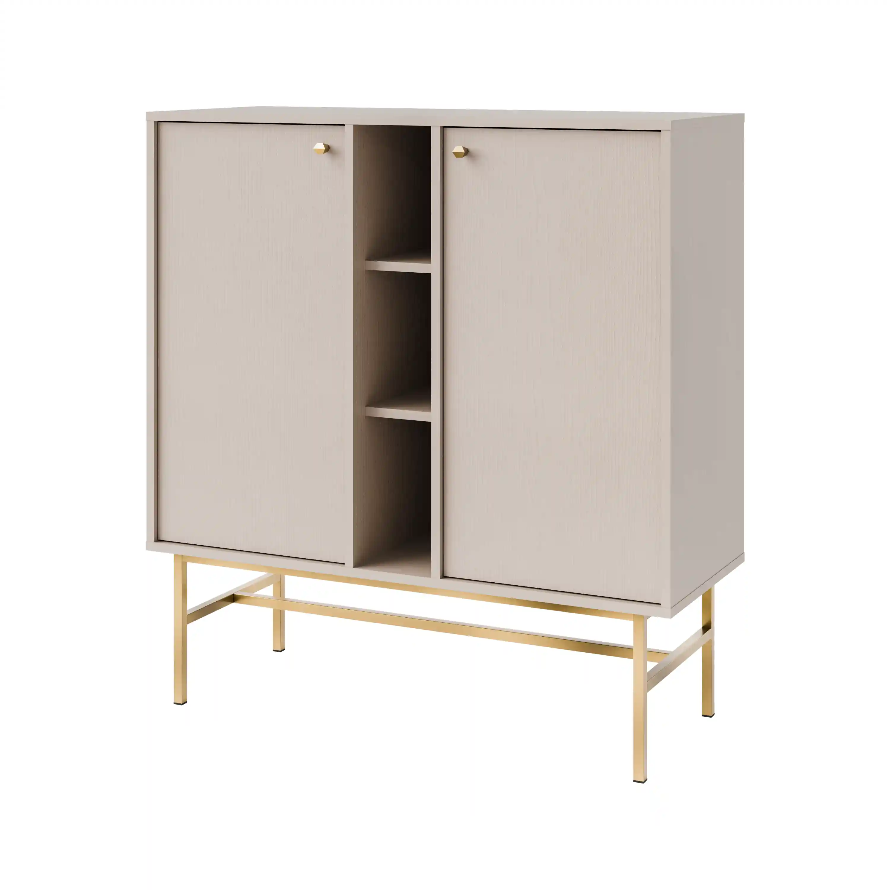 Kommode mit Türen Sakai 3-2F T822 Beige