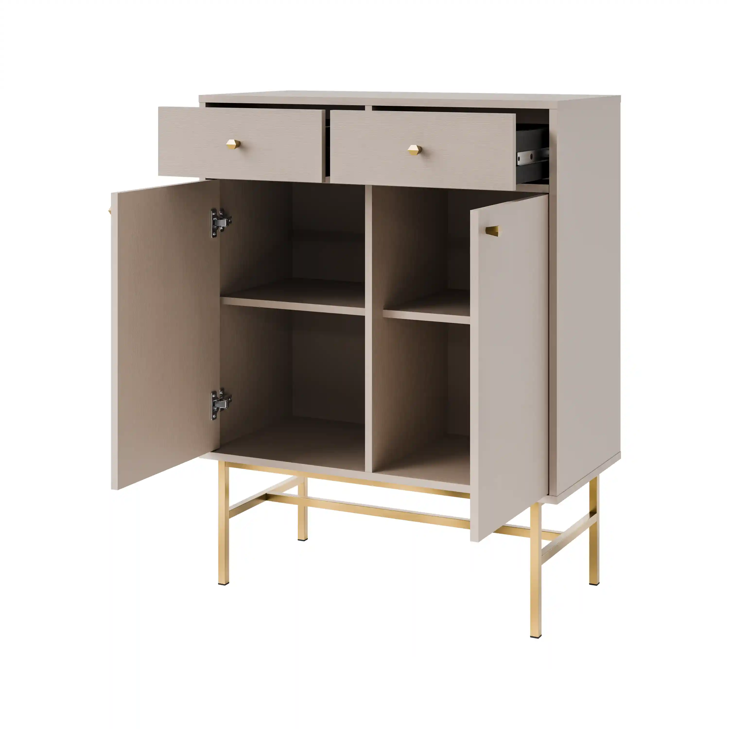 Sideboard mit Schubladen und Regalen Sakai 3-2F-2S Typ 826 Beige