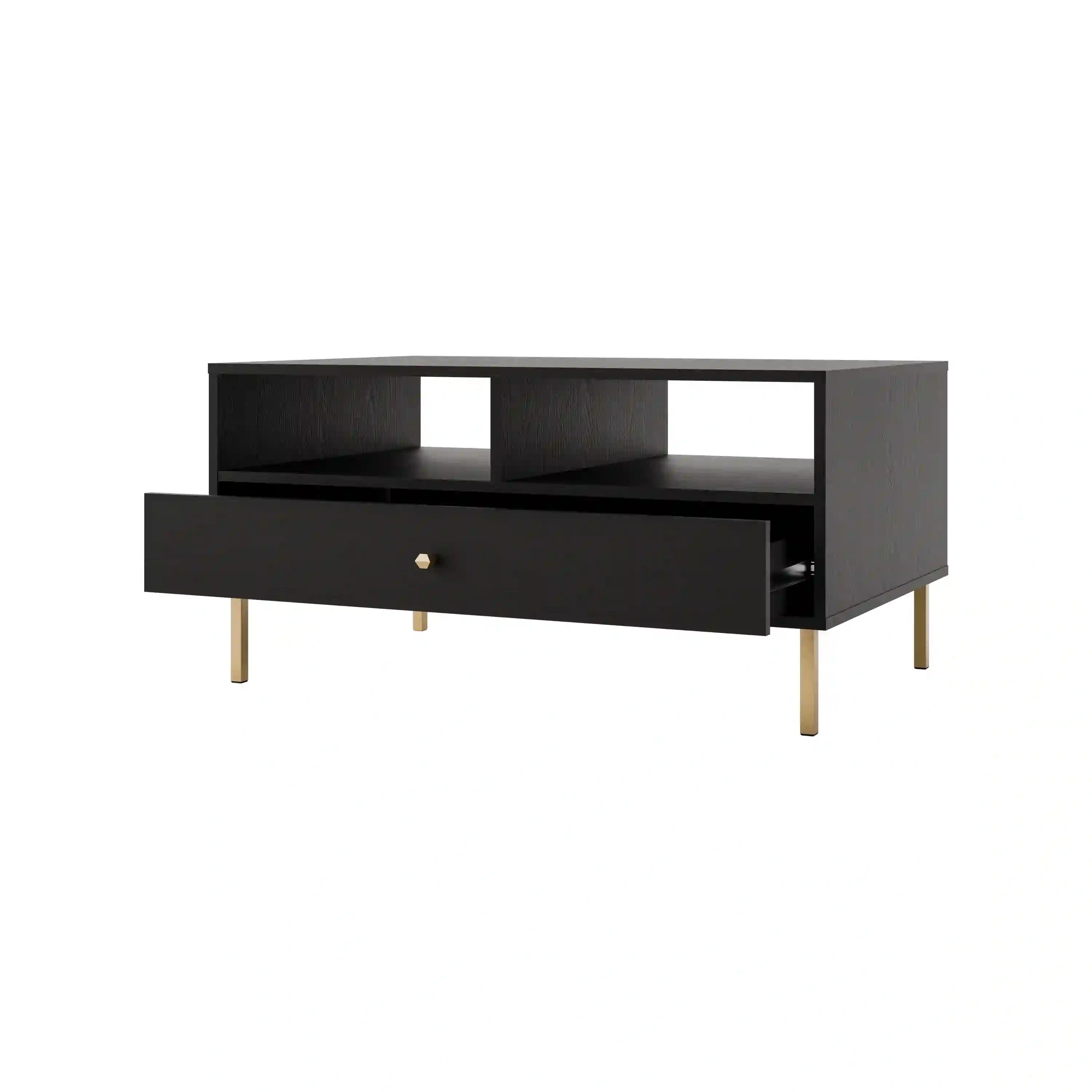 Couchtisch mit Schublade Sakai 2-1S T201 Schwarz