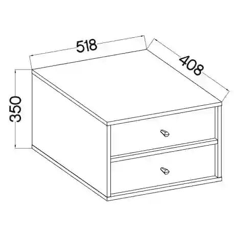 Hängende TV-Kommode Sakai 4-2K-1S T313 Schwarz