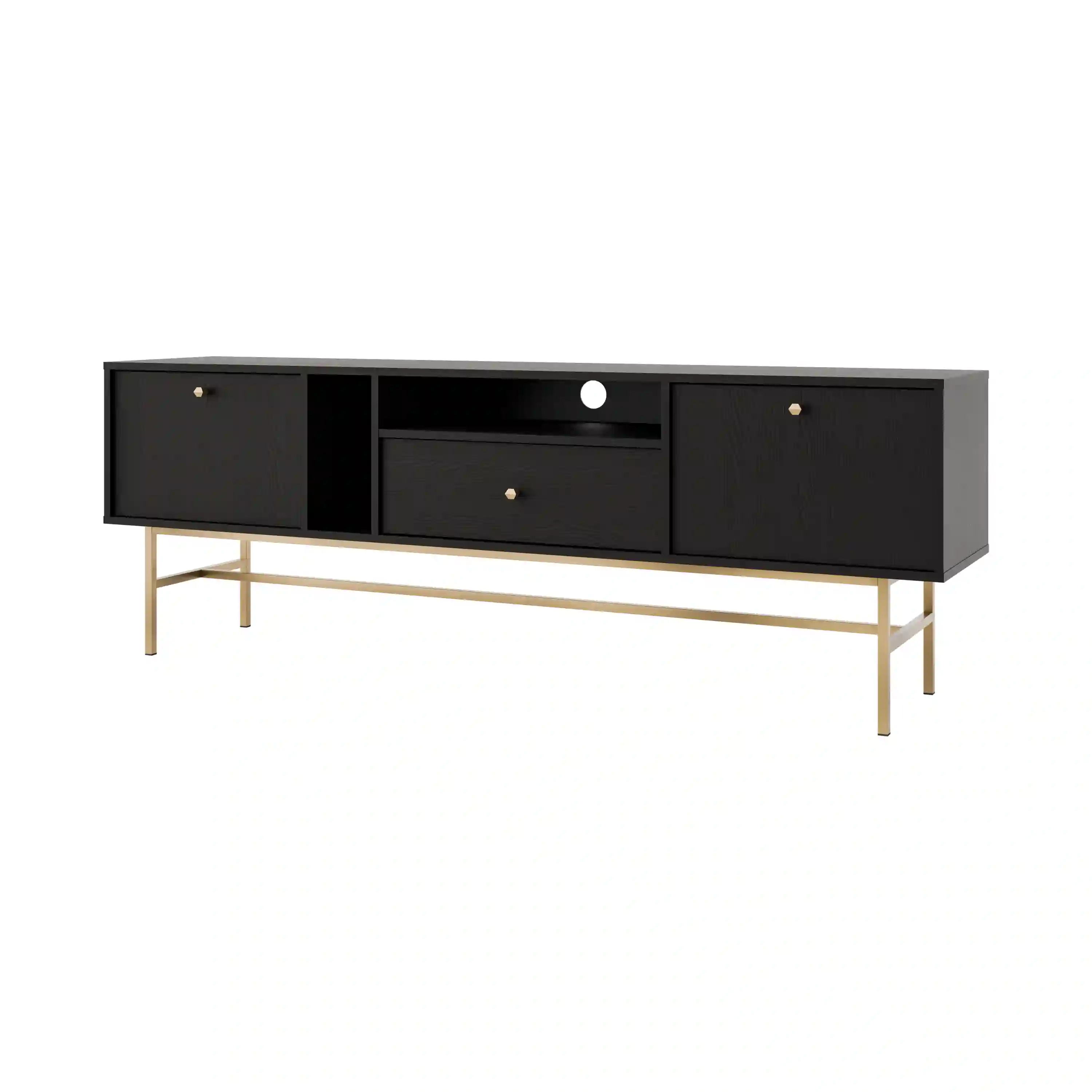 TV-Schrank Sakai 2K-1S T313 Schwarz