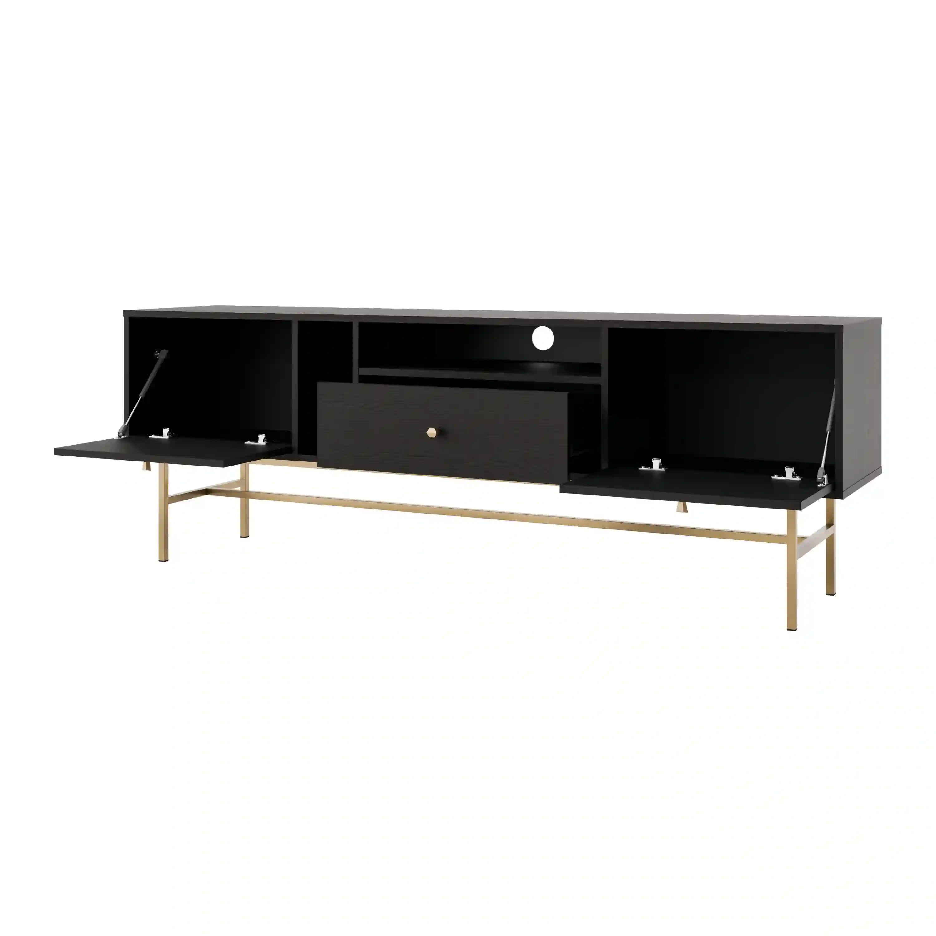 TV-Schrank Sakai 2K-1S T313 Schwarz