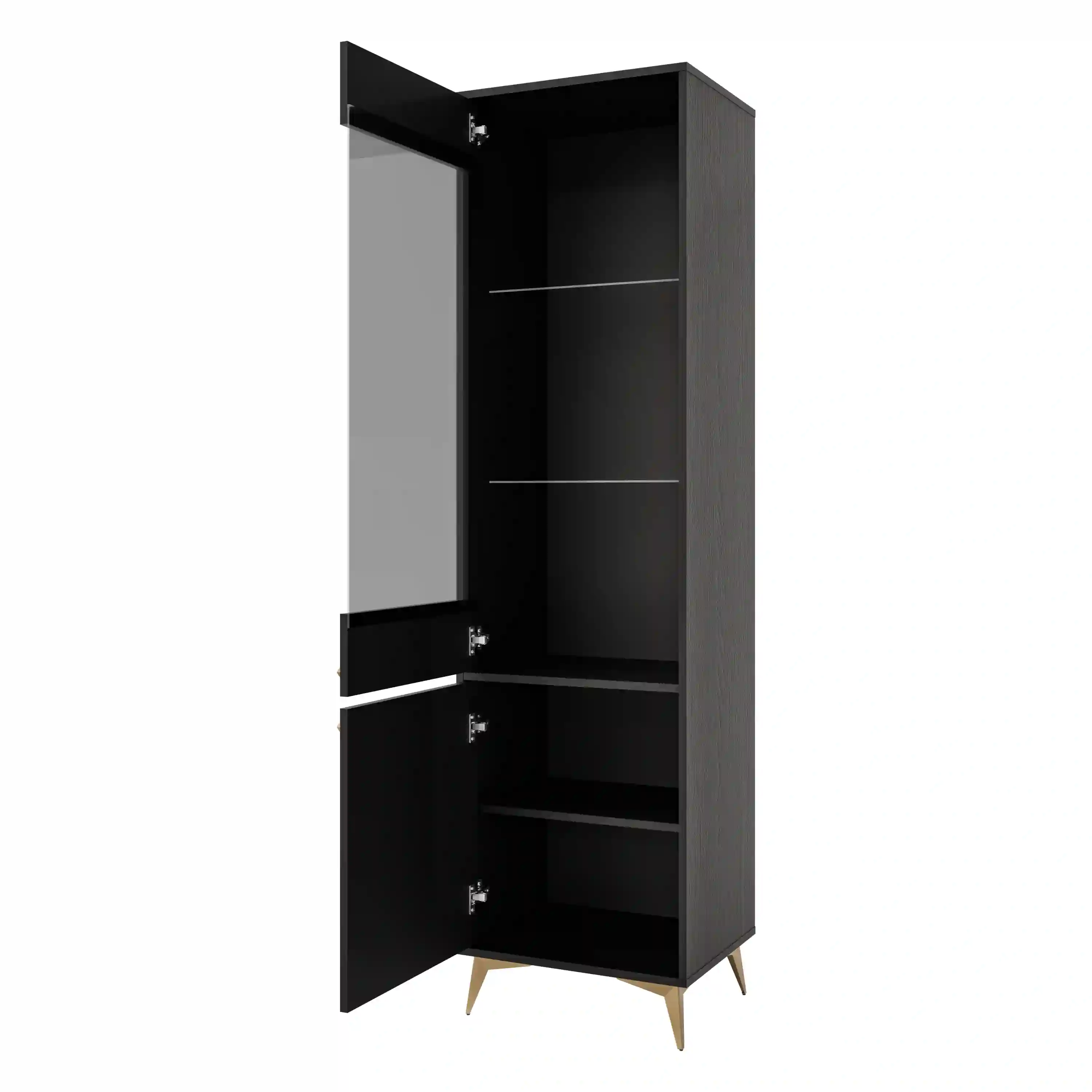 Glastvitrine Sakai 1-2F T101 Schwarz