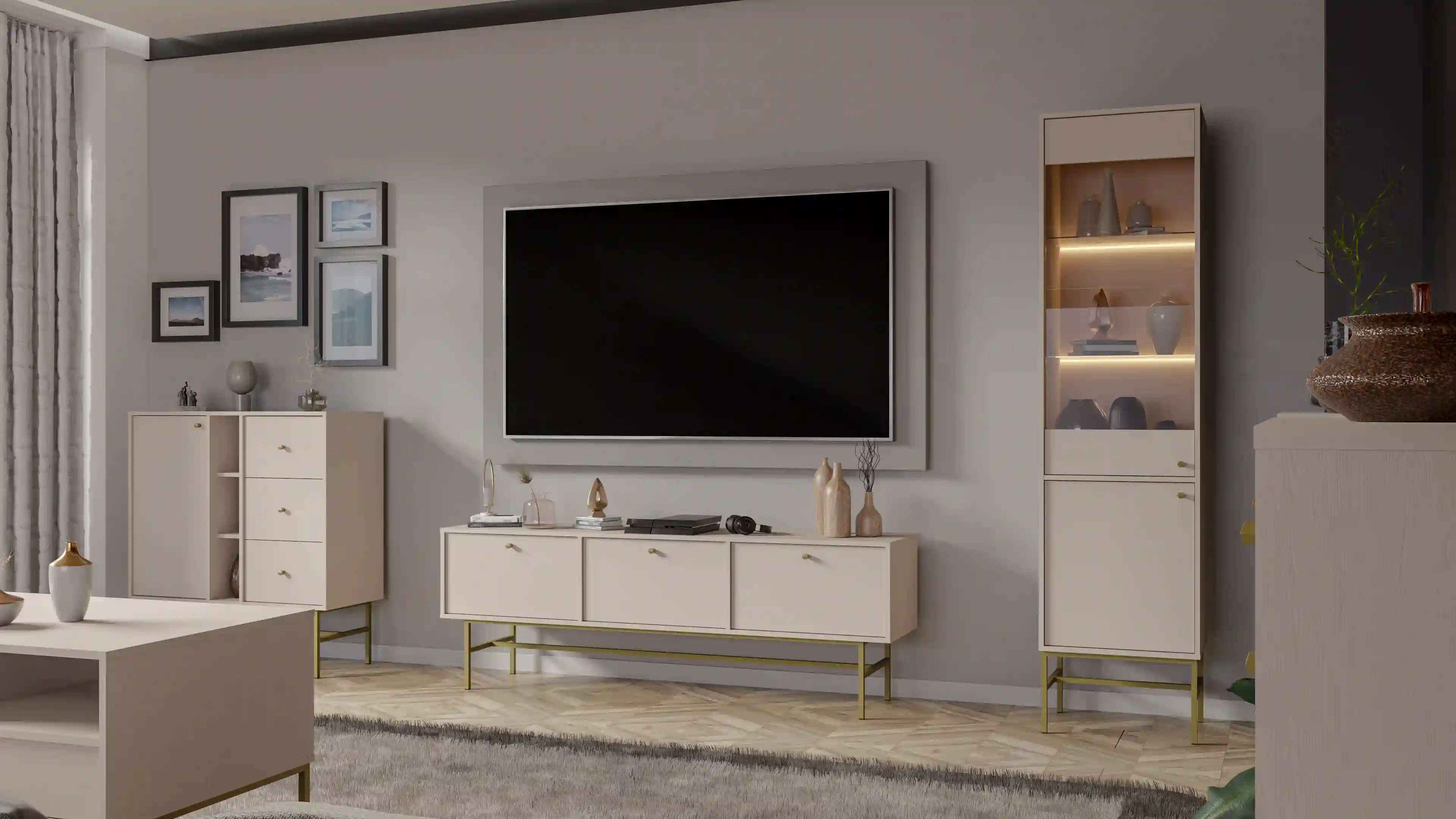 Vitrine Sakai 3-2F T101 Beige
