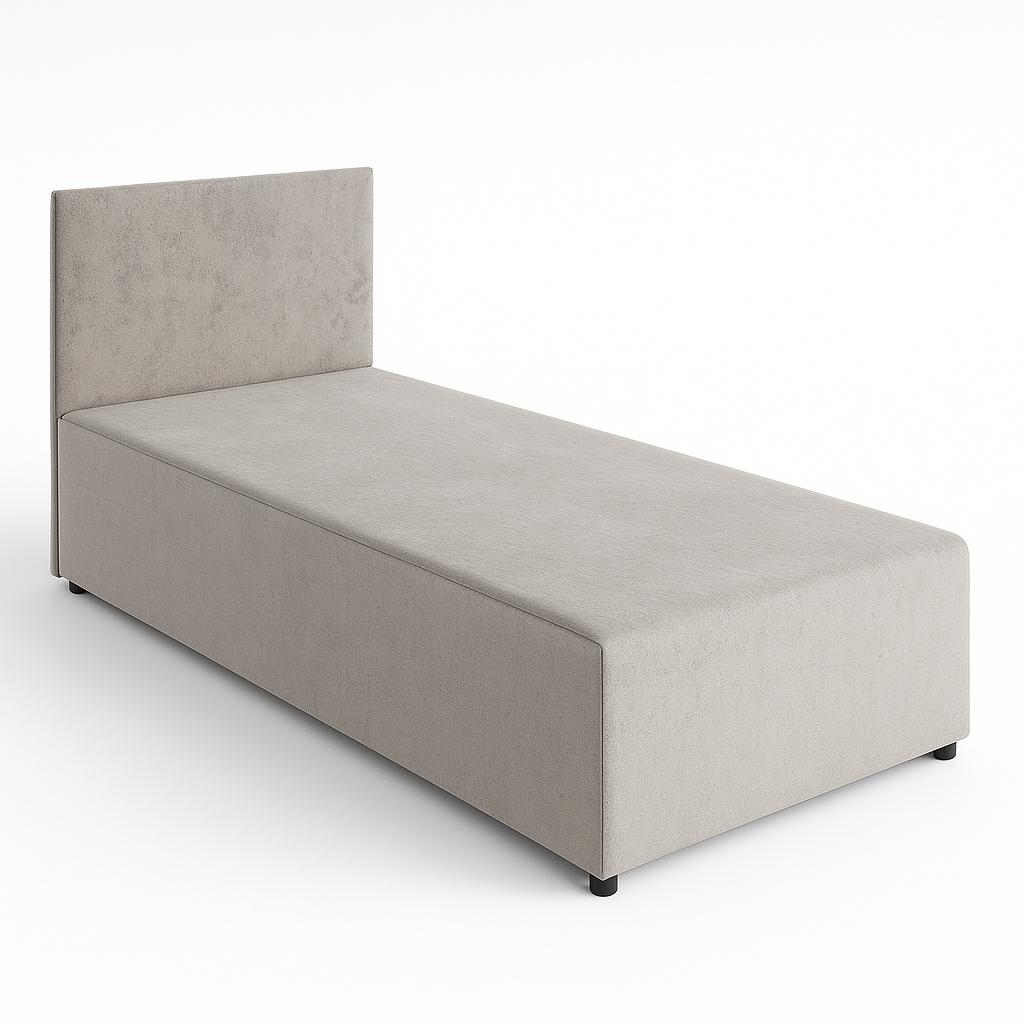 Einzelbett gepolstertes Bett SENIVA 90x200 grau