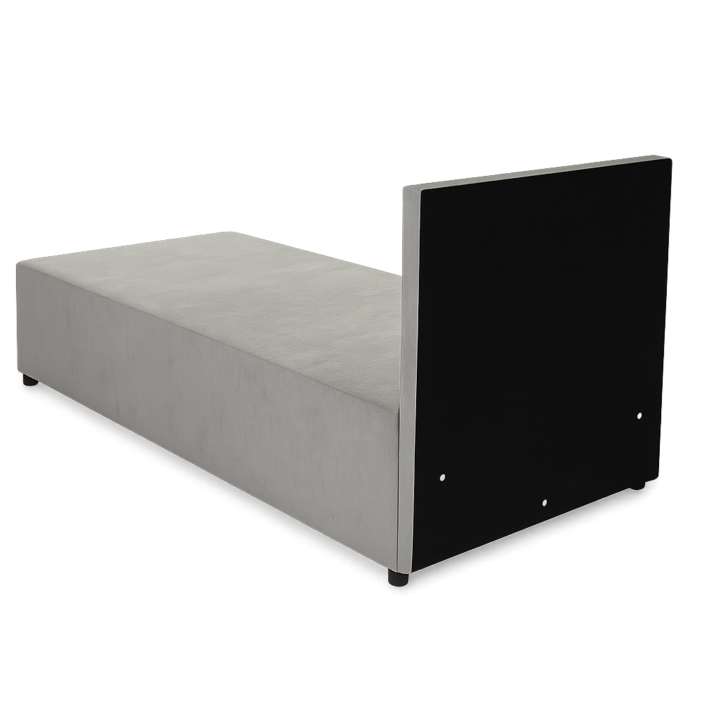 Einzelbett gepolstertes Bett SENIVA 90x200 grau