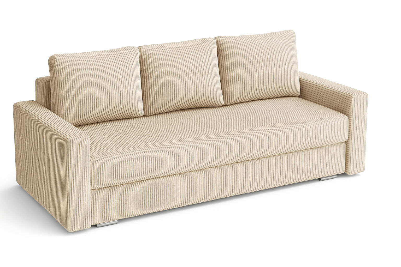Schlafsofa mit Schlaffunktion SILVER 3 Cordstoff Creme