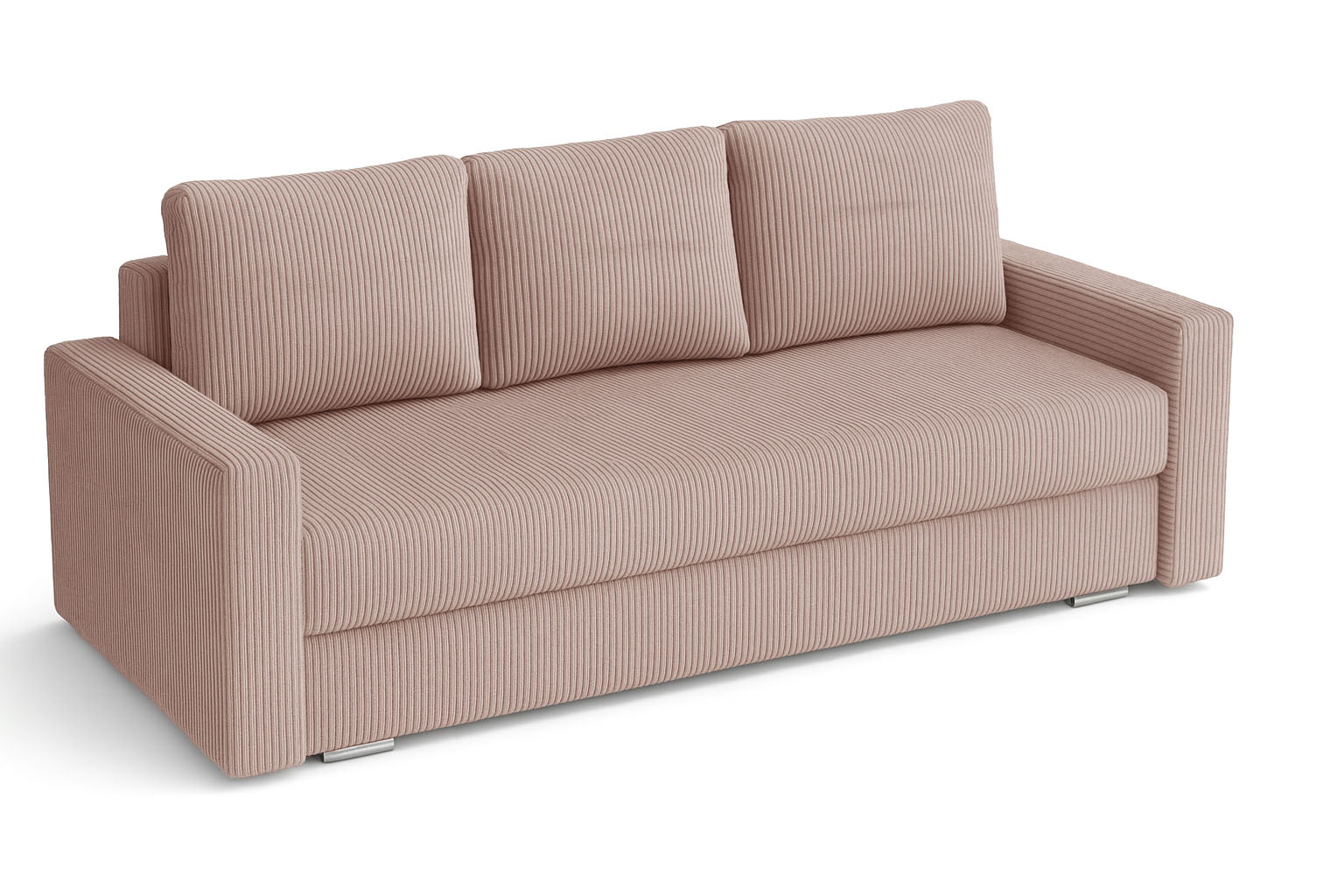 Schlafsofa mit Schlaffunktion SILVER 3 Cordstoff Rosa