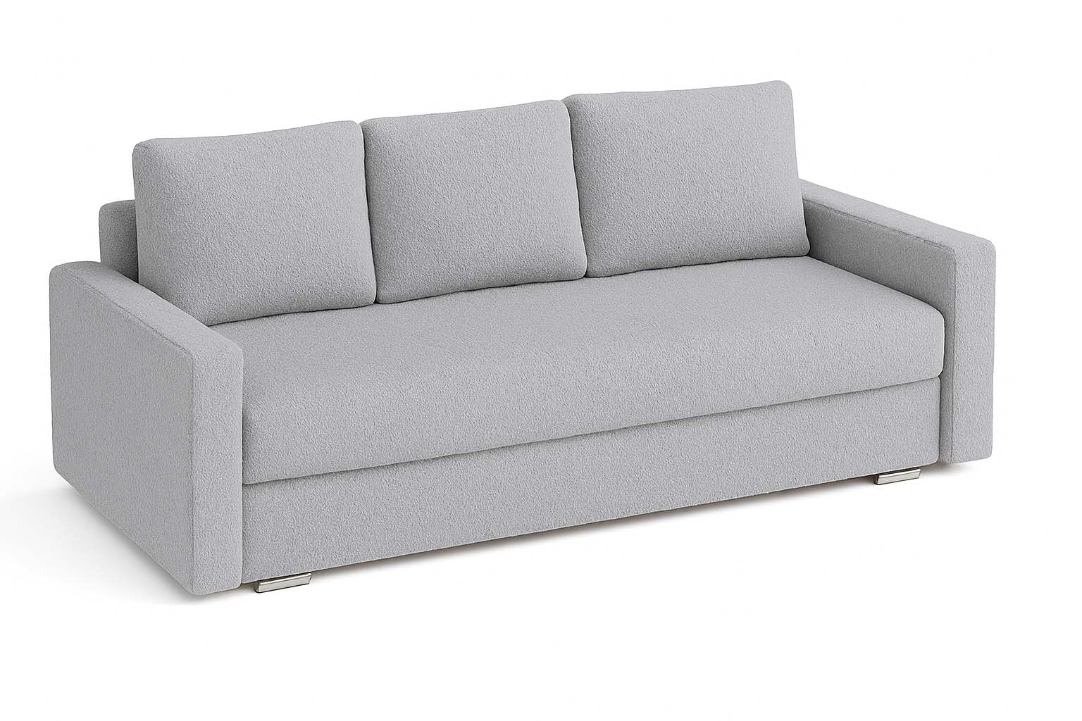 Schlafsofa mit Schlaffunktion SILVER PRIMA Bouclé Grau