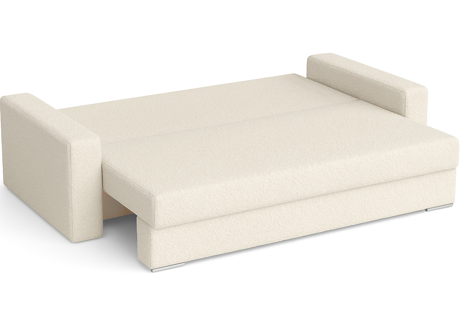 Schlafsofa mit Schlaffunktion SILVER PRIMA Bouclé Grau