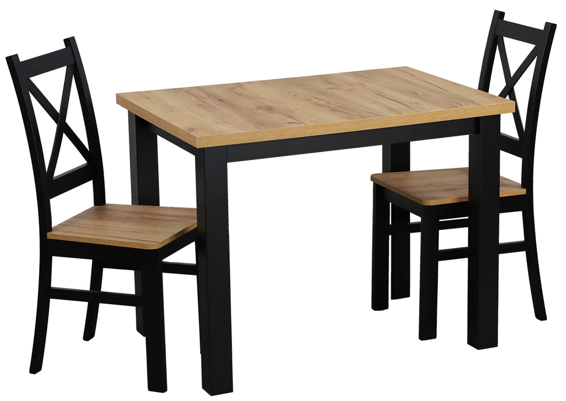 Küchentisch Esstisch LAP 100x70 Schwarz/Eiche Craft