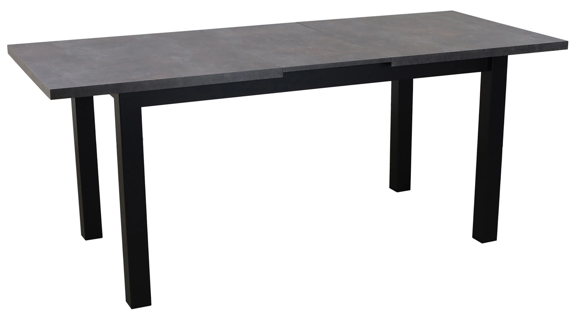Ausziehbarer Küchen- und Esstisch LAP 150x80 Schwarz/Beton